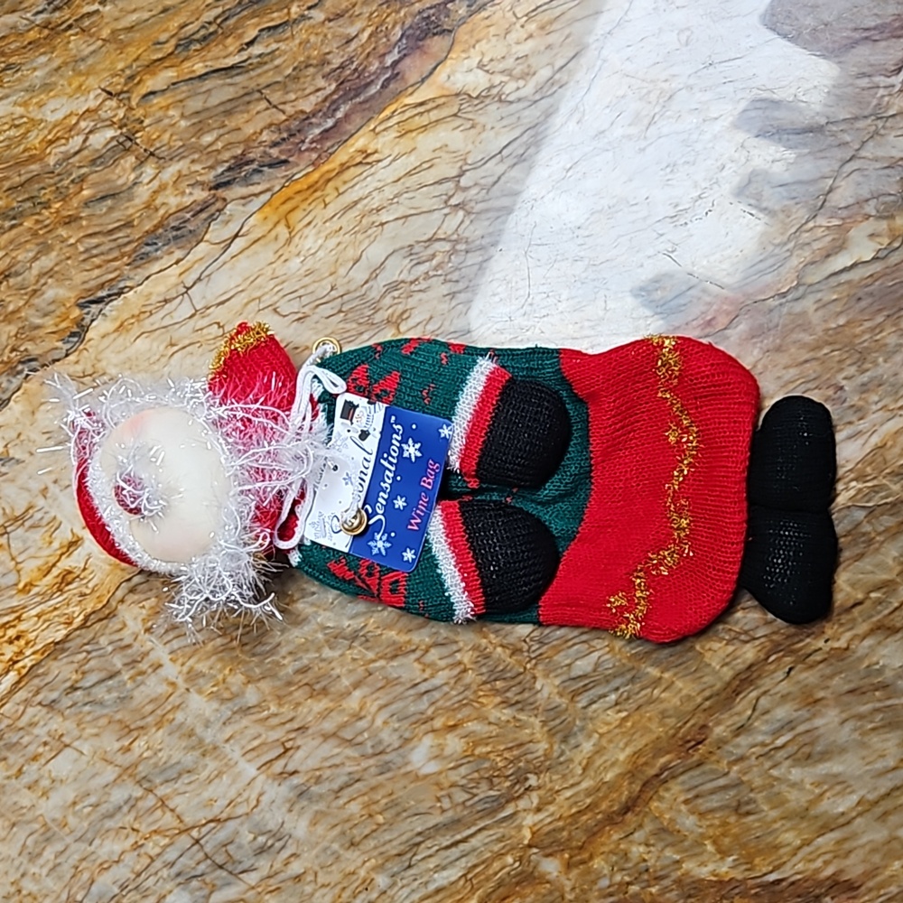 Santa wine bag